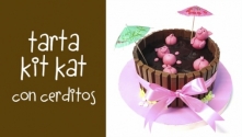 Teachlr.com - Cómo preparar una tarta Kit Kat con cerditos